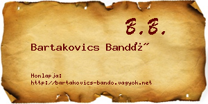 Bartakovics Bandó névjegykártya